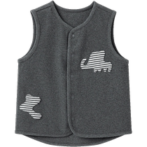 British childrens vest spring and autumn brushed baby vest boys and girls vest 2024 new baby vest