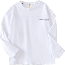 (single piece) small elephant Ham boy dress boy long sleeve T-shirt pure cotton childrens undershirt spring dress white A class