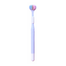 Three-sided toothbrush for adults with soft bristles high-end home decoration household wrapped three-head tongue brush for men and women