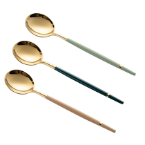 onlycook household high-end exquisite soup spoon high-value spoon 304 stainless steel long handle childrens spoon table spoon