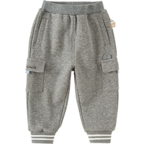 (Same style in the mall) David Bella Childrens Pants 2024 Autumn New Boys Overalls Mens Baby Sports Pants