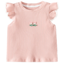 Banxidi Girls Vest Summer Thin Style New Fashionable Baby Girl Sleeveless T-Shirt Childrens Summer Clothing Childrens Top