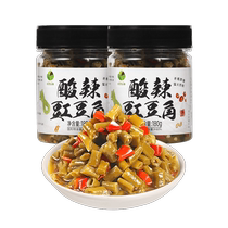 Field Story Hot and Sour Cowpeas 180g*2 bottles of sour beans as an appetizer crispy and refreshing as a meal Hunan specialty pickles