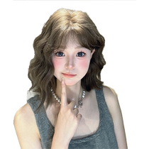 (Ghost Horse Girl) Wig Short Hair Full Head Womens Curly Bob Hair Simulation Age Reducing Wool Curl Whole Top Hair Cover