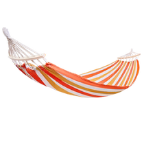 Shangbaijia outdoor hammock wooden pole anti-rollover hanging chair camping beach swing widened single dormitory hanging basket