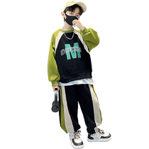 Yibeitong childrens clothing boys autumn clothing suit 2024 new style medium and large childrens autumn sports boys fashionable sweatshirts