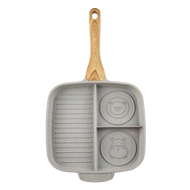 onlycook three-in-one breakfast pot medical stone non-stick frying pan egg burger pan omelette pan steak frying pan