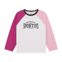 Zuoxi girls long-sleeved T-shirt autumn childrens tops antibacterial cotton spring and autumn 2024 new style girls autumn style