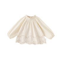 INSbobo girls shirts childrens shirts childrens casual tops womens spring and autumn long-sleeved 2024 new style