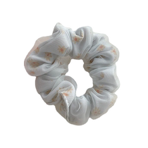 Super Fairy Mesh Hair Band Sweet Temperament Printed Large Intestine Circle Small Fresh High Ponytail Hair Rope