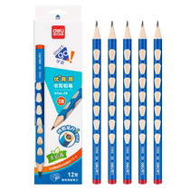 Deli Deli papeterie trou crayon les élèves de lécole primaire peuvent utiliser 2B HB maternelle enfants Triangle porte-stylo Position positive