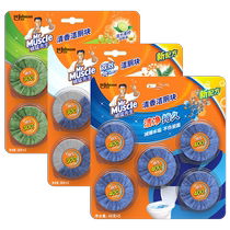 Mr. Powerful toilet block combination 38g*5 lime scent 38g*5 bagel scent 40g*5 fresh scent