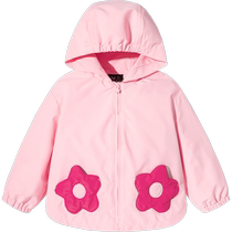 (Three-proof) Mini Balabala Waterproof and Oilproof Girls Jackets Spring Baby Childrens Hooded Casual Clothes