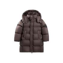 EBAER childrens clothing childrens down jacket mid-length thickened 2024 winter new three-proof warm jacket for boys and girls