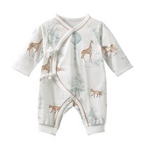 (New product) Manxi baby onesie summer pure cotton vest monk suit outing wear newborn baby onesie
