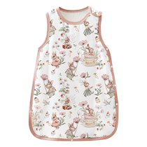 European pregnancy baby sleeping bag spring and summer thin bamboo cotton gauze baby sleeveless vest style pajamas childrens anti-kicking quilt artifact