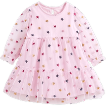 Mark Jenny 2024 Summer Clothes Girls Colorful Star Mesh Dress Baby Skirt
