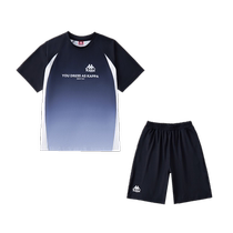 Kappa boys quick-drying suit 2024 summer breathable sweat-wicking sportswear childrens short-sleeved T-shirt shorts training clothes