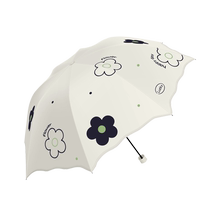 Paradise Umbrella Flower Umbrella Vinyl Sun Umbrella Sun Protection UV Protection Folding Lightweight Portable Rain or Shine Umbrella for Men and Women