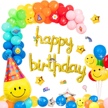 Xinxin Jingyi Birthday Decoration Birthday Arrangement Balloon Set Party Background Wall Scene Arrangement