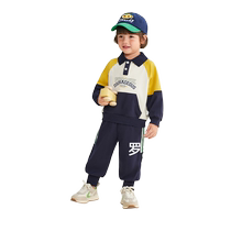 Boys sports suit spring and autumn childrens autumn sweatshirt two-piece set baby casual wear handsome childrens autumn clothes