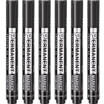 Deli refillable marker pen quick-drying oily waterproof non-fading thick head office express logistics