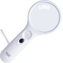 Deli Deli optical magnifying glass handheld high-definition portable size lens 11 times LED light for the elderly