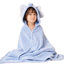 Sanli childrens bath towel cape hooded than pure cotton absorbent newborn baby wearable bathrobe male and female baby wrap