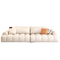 Oley Oulang Italian light luxury puff sofa small apartment living room home simple modern Napa leather