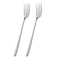 Guangyi 304 stainless steel fork household fruit fork high-value Korean and Western food fork 2-piece set GY8697