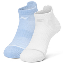 Skechers Skechers womens shallow sports socks 2024 simple fashionable and comfortable double socks