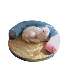 Summer cherry blossom mat breathable and moisture-proof cat nest four seasons summer dog mattress sofa nest for pets