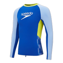 Speedo Speedo split long-sleeved sun protection top mens seaside quick-drying high-elastic water sports beach swimsuit