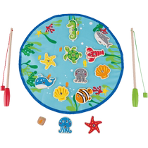 Hape Colorful Fishing Childrens Fishing Rod Educational Toys Pool Set Magnetic 2-6 Years Old Baby Girls Iron Box