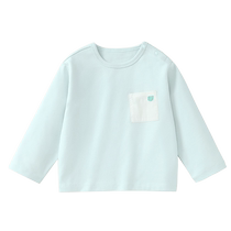 Betis childrens T-shirt long-sleeved spring and autumn boys inner round neck top 2024 new childrens clothing base layer