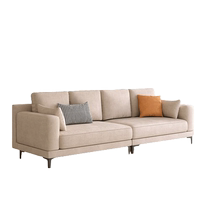 oley Oulang simple modern cotton and linen sofa Nordic style Internet celebrity straight-row sofa