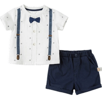 ()David Bella Boys Suit Summer Clothes Childrens Short Sleeve Shorts Childrens Clothes Baby Clothes