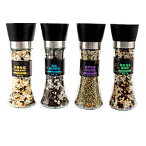 Sea salt and black pepper 4 flavors Western food seasoning light meal chicken breast steak barbecue seasoning fitness grinding bottle