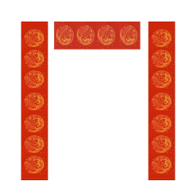 Green Bamboo Ten Thousand Years Red Couplet Paper Sprinkled Gold Red Paper Handwritten Blank New Year Seven Characters 2024 New Spring Couplet Calligraphy Rice Paper