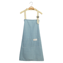 Youqin apron kitchen household new waterproof and oil-proof net celebrity cotton and linen cooking apron breathable work clothes