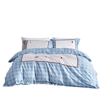 Luolai Home Textiles Infant Class A 60-count satin four-piece set pure cotton bed sheet dormitory three-piece set