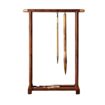 Liupintang Meditation and Determination Writing Brush Hanging Shelf Solid Wood Ancient Style Creative Office Study Four Treasures Desktop Retro