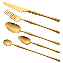 onlycook gold 304 stainless steel knife and fork set for home western food special tableware steak knife spoon fork