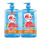 Diao brand detergent red pomelo mint 1kg*2 to remove heavy oil without residue fruit and vegetable tableware universal