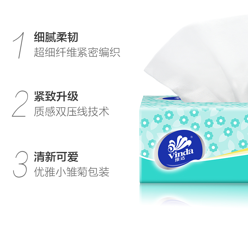 天猫超市 维达 细韧抽纸3层120抽 20包/箱 图1