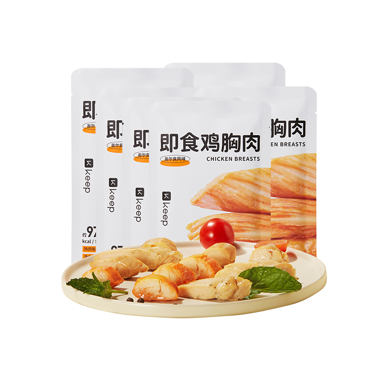 Keep即食鸡胸肉奥尔良口味80g*6包鸡小胸休闲零食办公代餐高蛋白