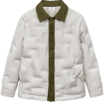 (Three-proof) Mini Balabala Contrast Color Warm Hooded Down Jacket for Boys and Girls Baby Light Warm Down Jacket