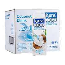 Кара Индонезия импортный кокосовый сок 1Л * 12 бутылок цельная коробка кокосового молока Кокосовый молочный напиток