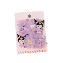 Uber Show Children Hair Adorned Black Purple Coulomi Girl Butterfly Knot Princess Floating With Back Brain Spoon Head Decorated Hair Clip