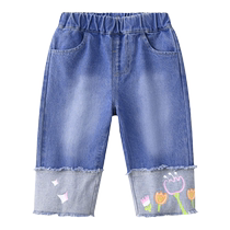 Yiqi baby girls jeans spring and autumn pure cotton boys casual trousers childrens clothing spring baby pants spring clothing